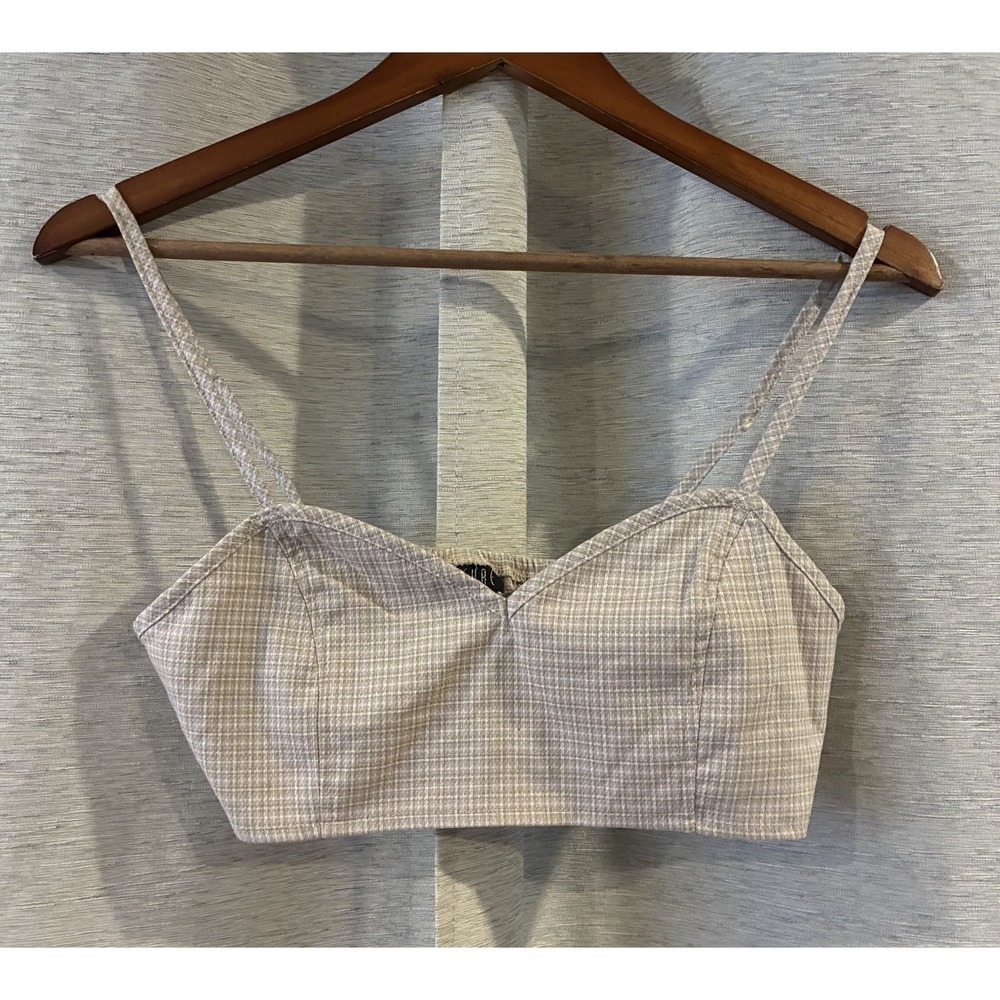 Vintage Exposure Bralette‎ Plaid Size Large Y2K Festival